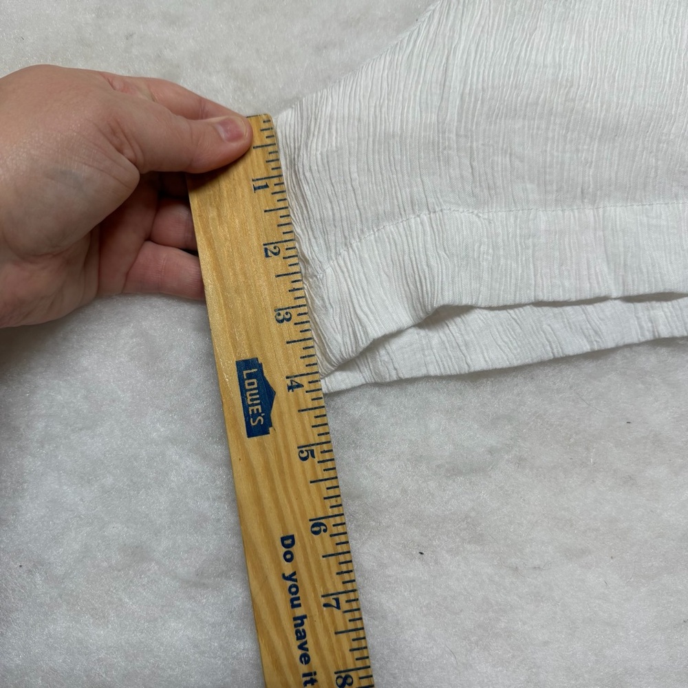 Abercrombie & Fitch High Waist Cream Shorts - Picture 8 of 8